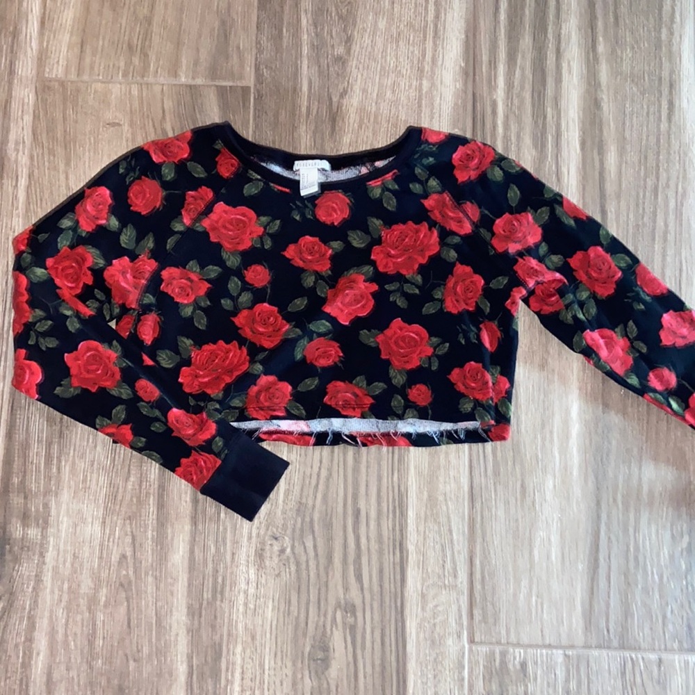 Forever 21 cropped long sleeve tee